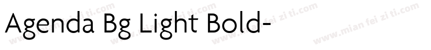 Agenda Bg Light Bold字体转换